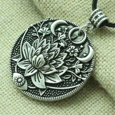 3D Lotus Eye Moon Pendant Necklace-Your Soul Place